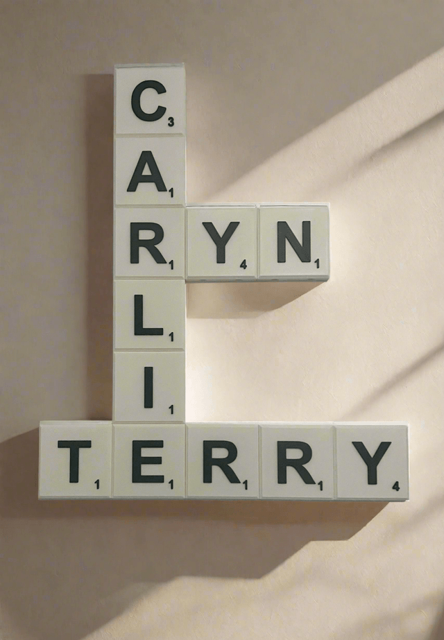 Scrabble style wall art