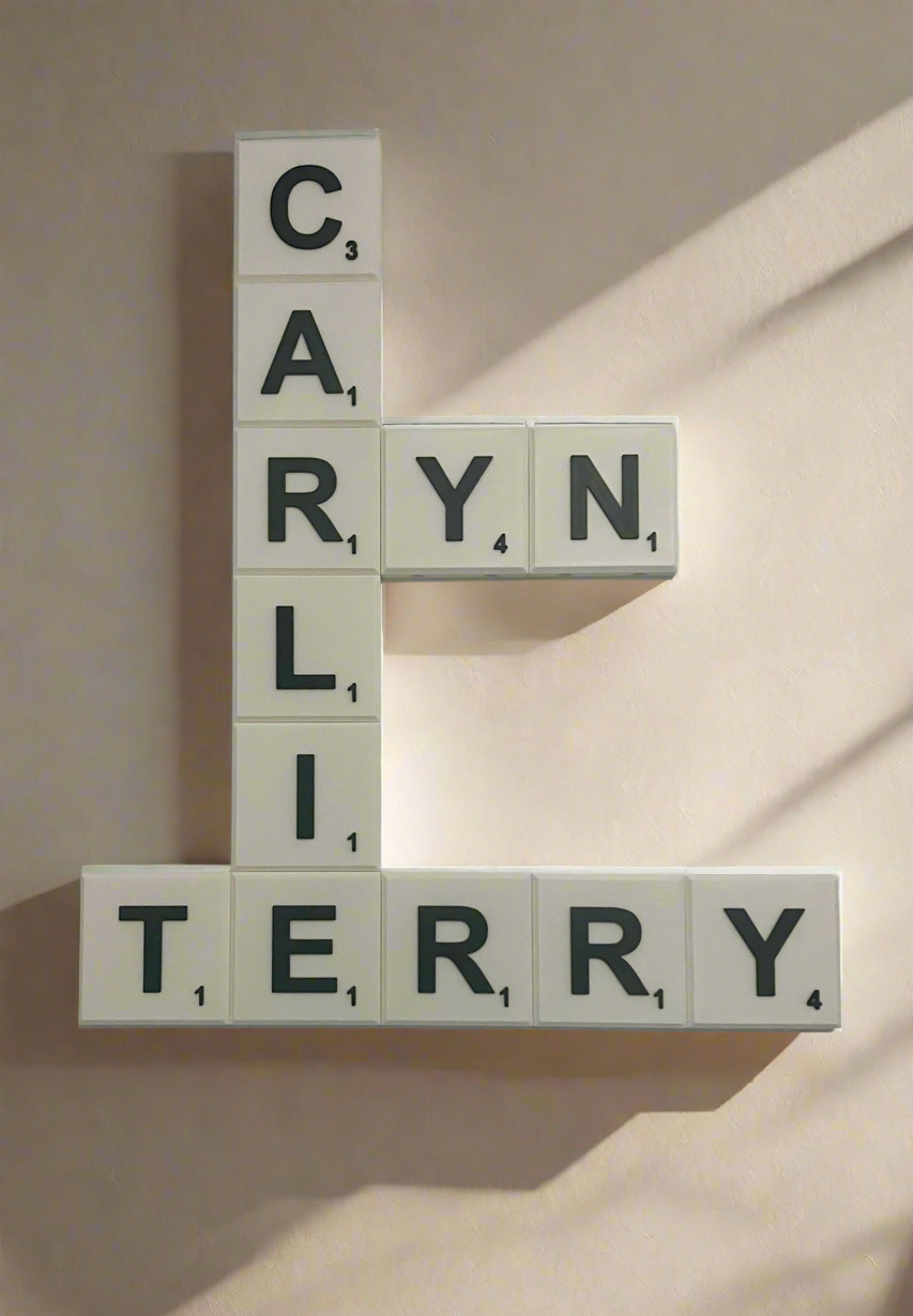 Scrabble style wall art